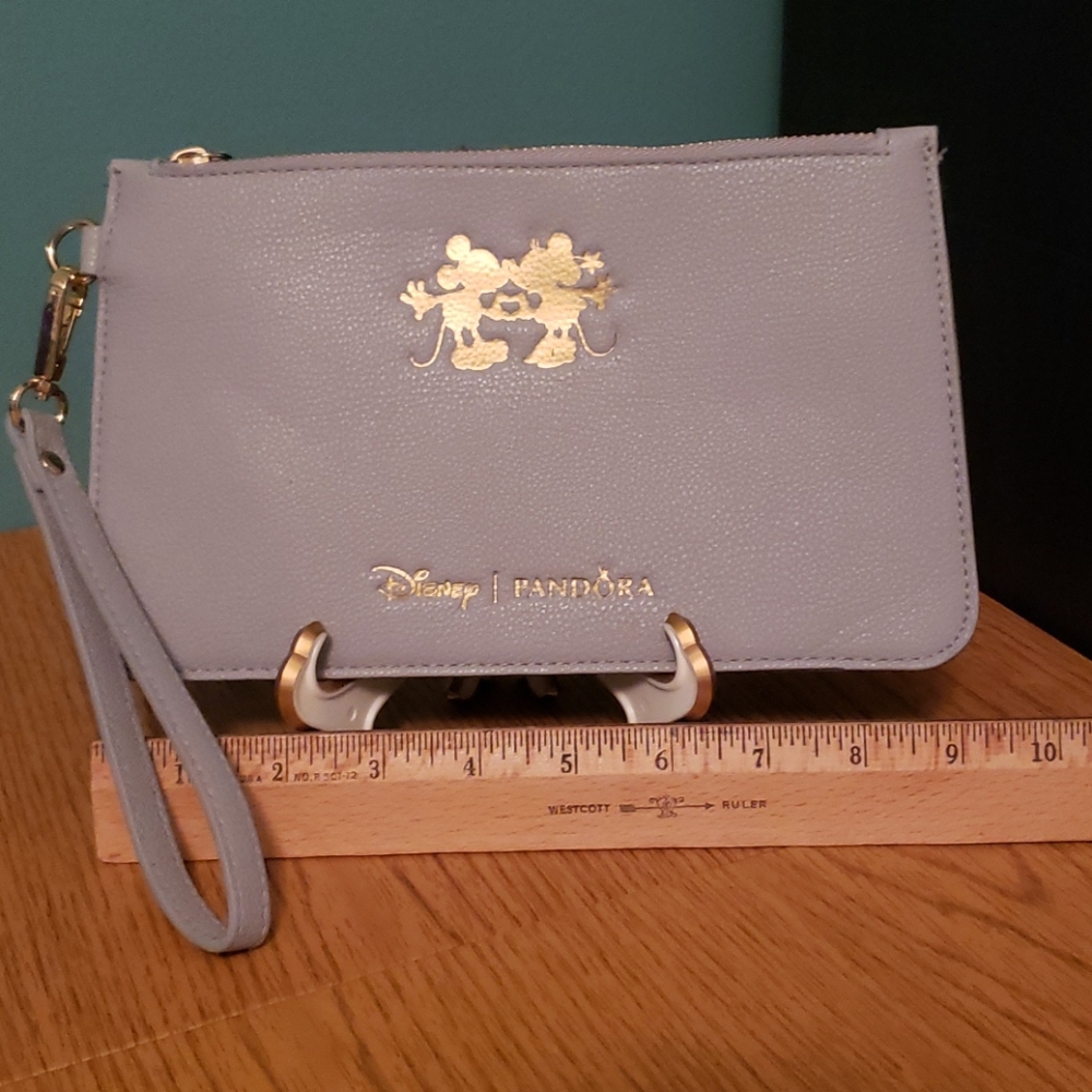 Disney Pandora Wristlet Pebbled Gray